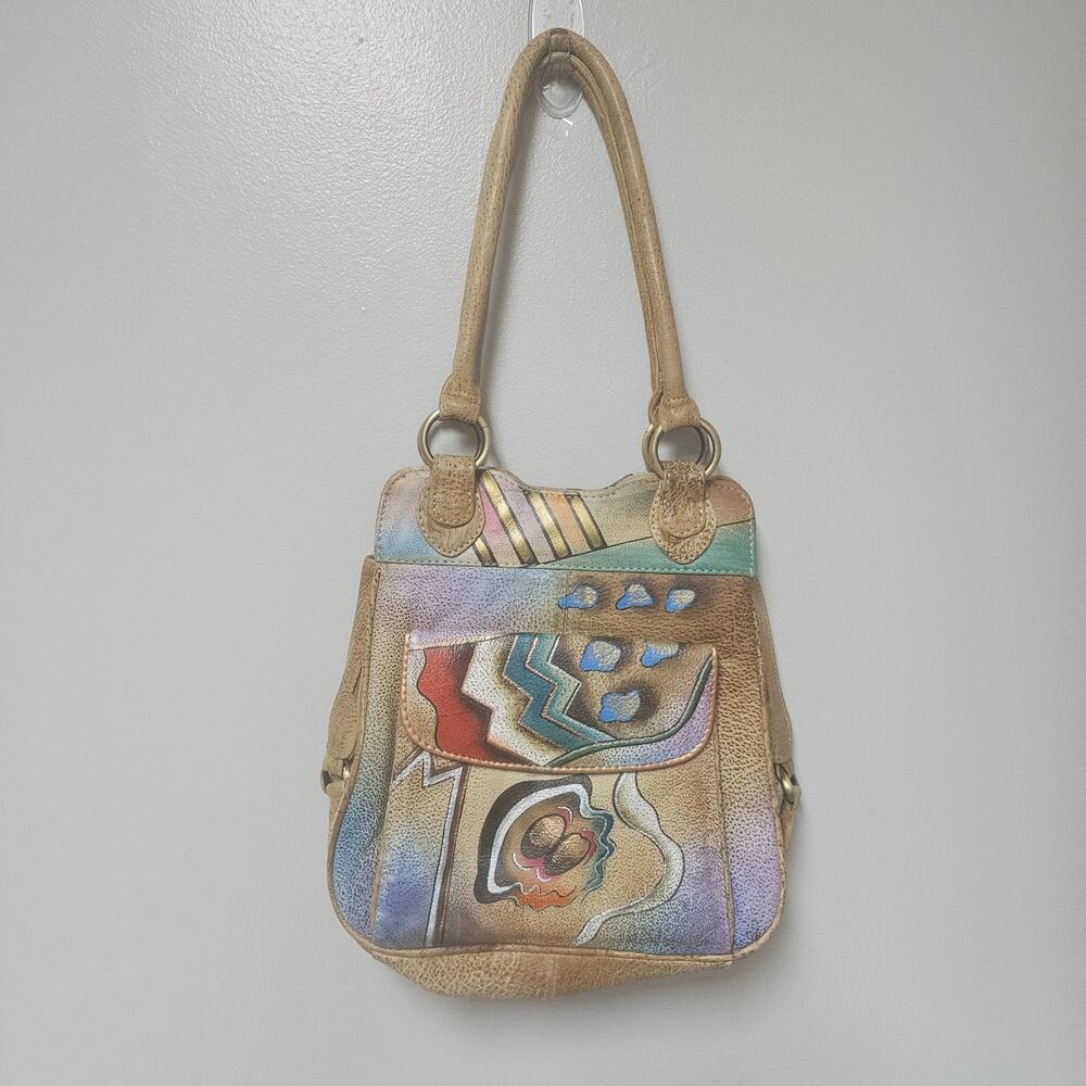 BIACCI handpainted leather purse never used